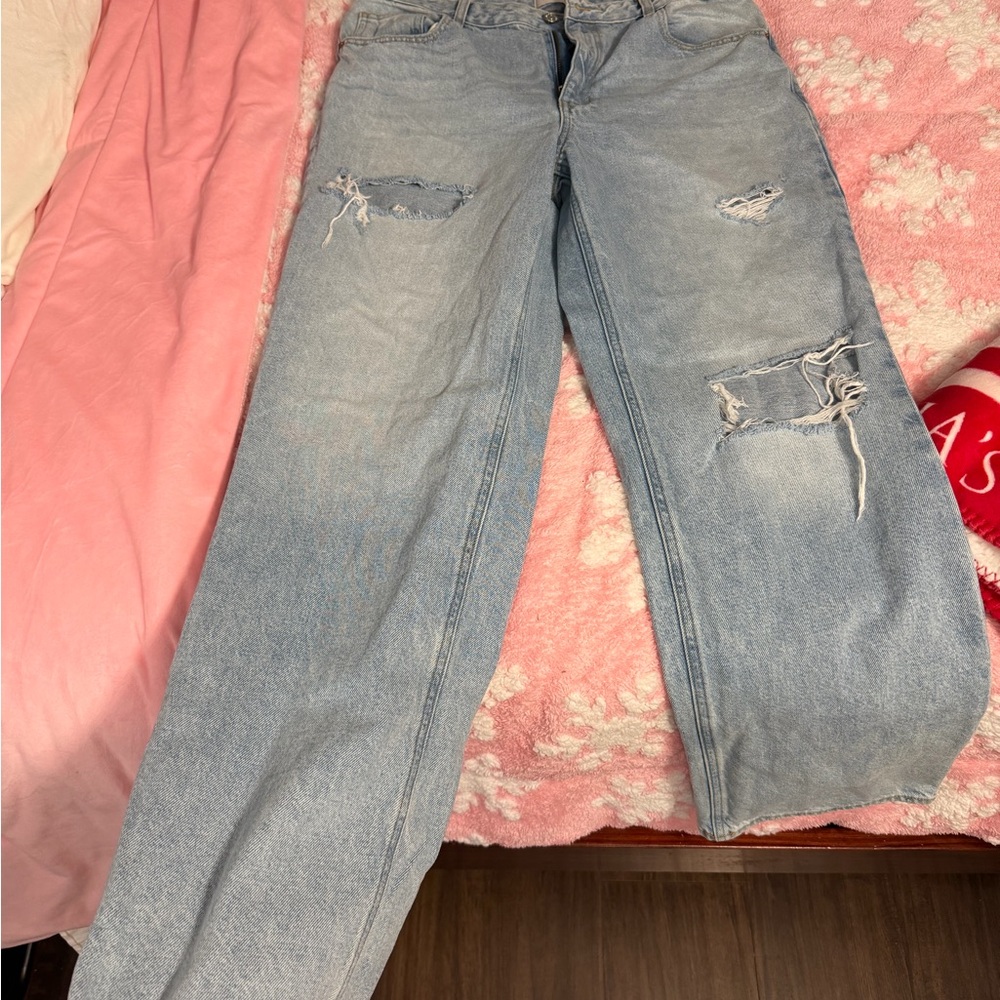PacSun Light Blue Distressed Boyfriend Jeans